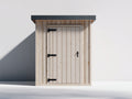 Casetas de jardín 140x100x200 cm - Madera - Natural-Gris oscuro - Puerta abatible y techo inclinado