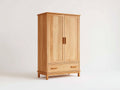 Armarios 110x55x190 cm - Madera - Natural - Dos puertas abatibles y un cajón inferior