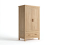 Armarios - Acabado efecto madera 100 x 55 x 190 cm - Roble natural con 2 puertas y 2 cajones