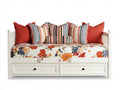Sofás cama madera 200x95x94 cm - blanco roto - diseño clásico con 2 cajones para dormitorio